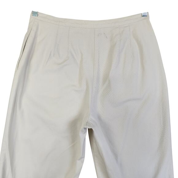 Talbots Womens Vintage Embroidered Pants Size 12 Cream Floral High Rise Straight - Picture 8 of 15